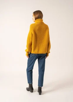 Saint James Jumpers, Cardigans, Jackets*Albertville Alpaca Roll-neck Jumper Ambre