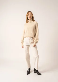 Saint James Jumpers, Cardigans, Jackets*Albertville Alpaca Roll-neck Jumper Ecume