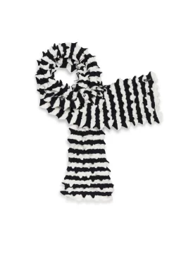 Saint James Scarves*Alvéole Long Honeycomb Effect Scarf Ecume/navy