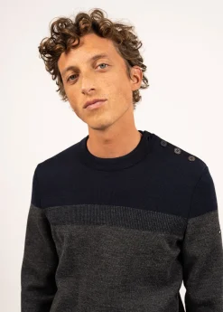 Saint James Sailor Jumpers|Sailor Jumpers*Aquitaine sailor jumper Gris/marine