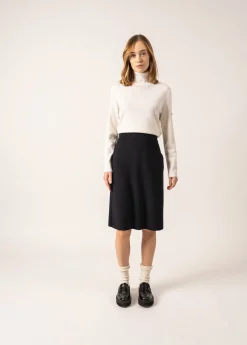 Saint James Dresses & Skirts*Artigues Straight Wool Skirt Navy