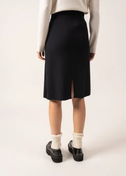 Saint James Dresses & Skirts*Artigues Straight Wool Skirt Navy