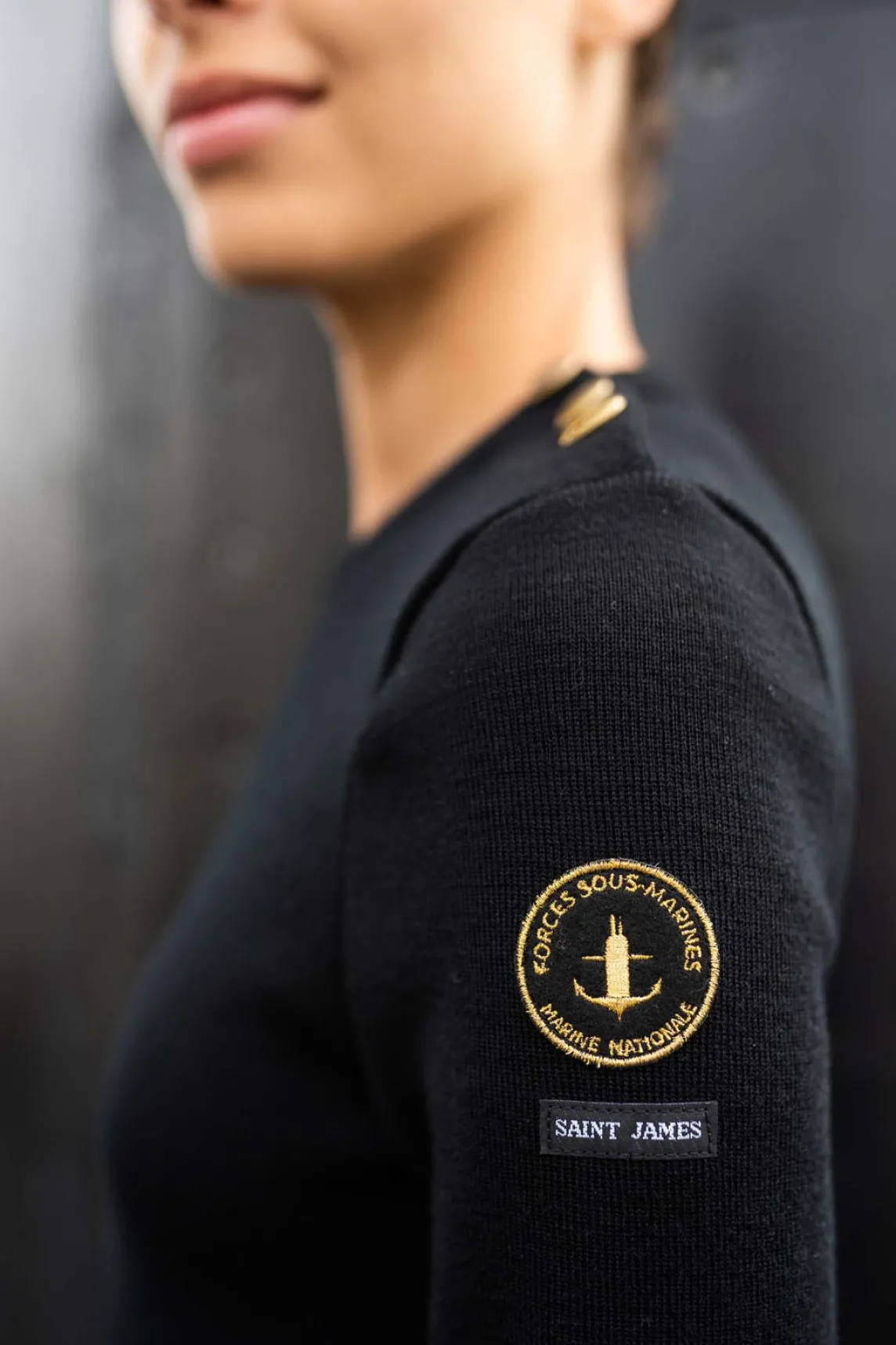 Saint James Sailor Jumpers|Sailor Jumpers*Astrolabe plain sailor jumper Noir