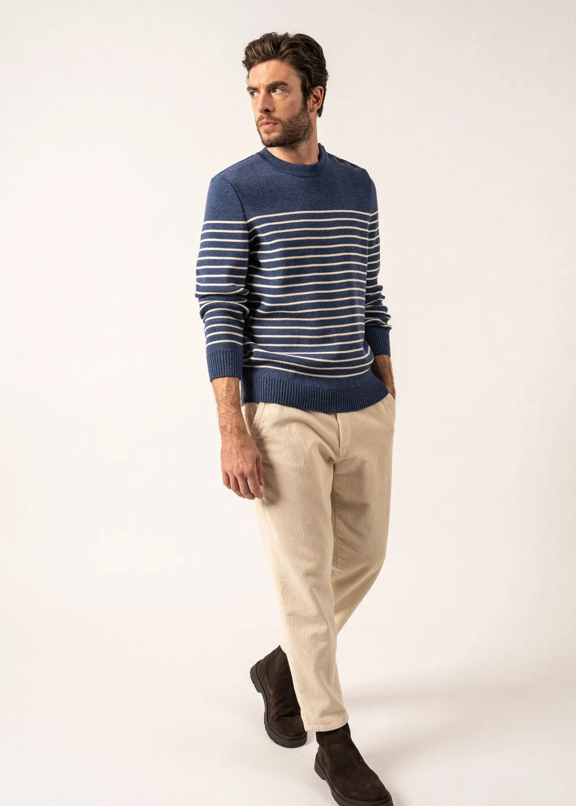 Saint James Sailor Jumpers|Sailor Jumpers*Binic striped sailor jumper Jean/ecru/marine