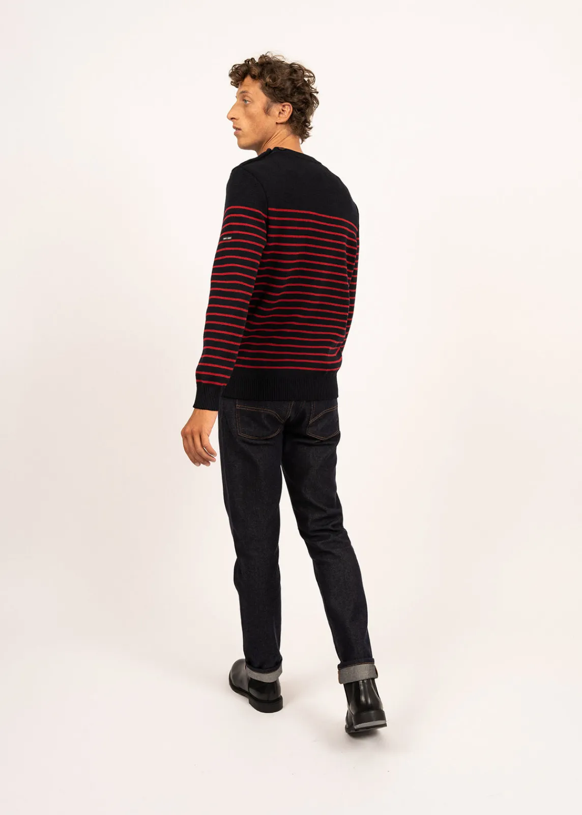 Saint James Sailor Jumpers|Sailor Jumpers*Binic striped sailor jumper Navy/medoc