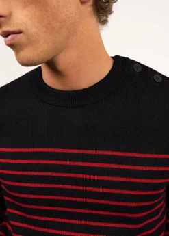 Saint James Sailor Jumpers|Sailor Jumpers*Binic striped sailor jumper Navy/medoc
