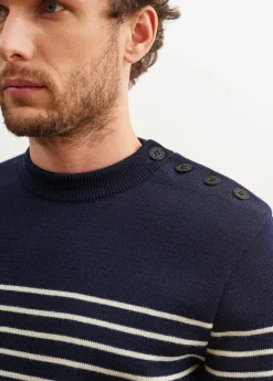Saint James Sailor Jumpers|Sailor Jumpers*Binic striped sailor jumper Marine/ecru