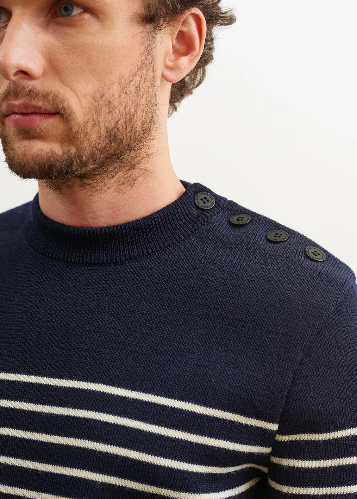 Saint James Sailor Jumpers|Sailor Jumpers*Binic striped sailor jumper Marine/ecru