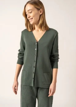 Saint James Jumpers, Cardigans, Jackets*Blainville V neck cardigan Vegetal