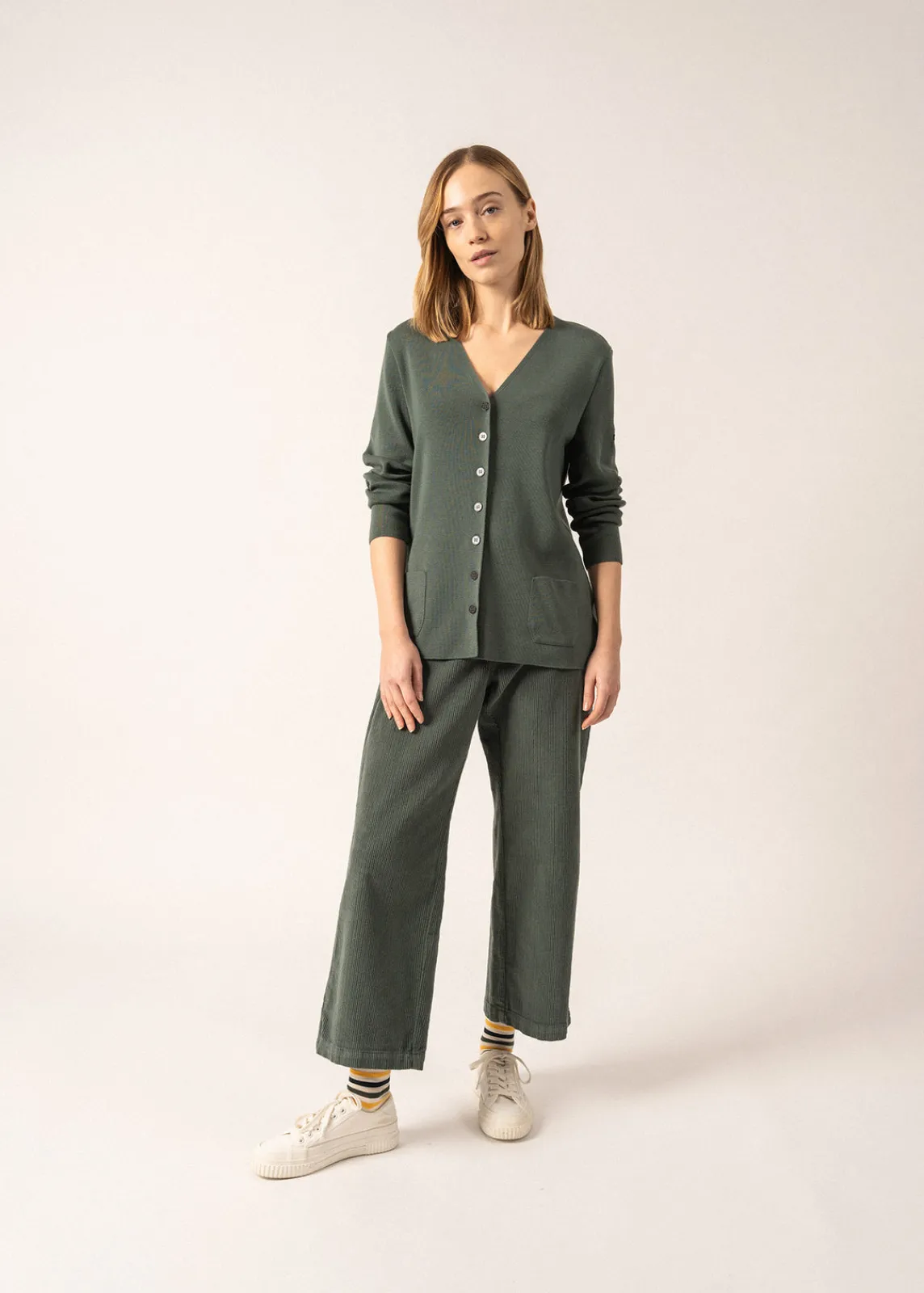 Saint James Jumpers, Cardigans, Jackets*Blainville V neck cardigan Vegetal