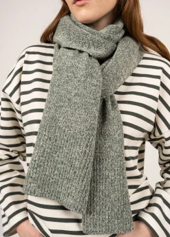 Saint James Scarves*Bréauté wool scarf Vegetal/ecru
