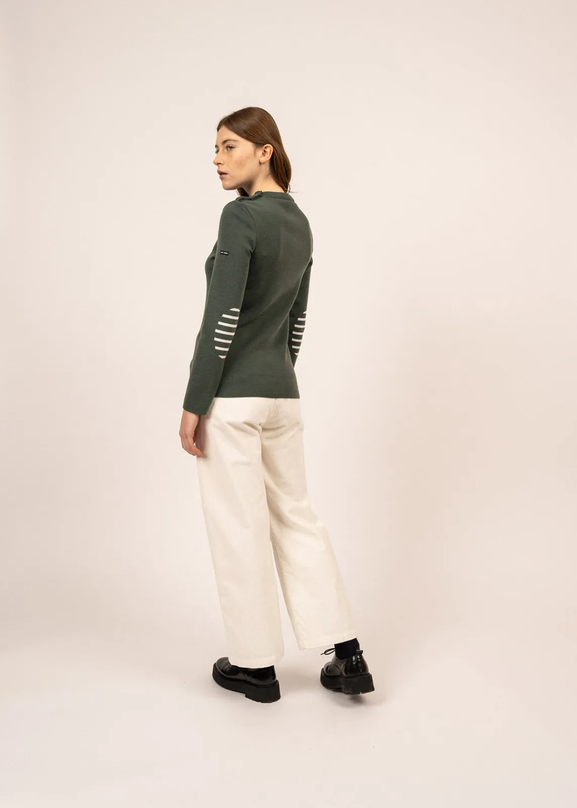 Saint James Sailor Jumpers|Sailor Jumpers*Bregançon plain sailor jumper Vegetal