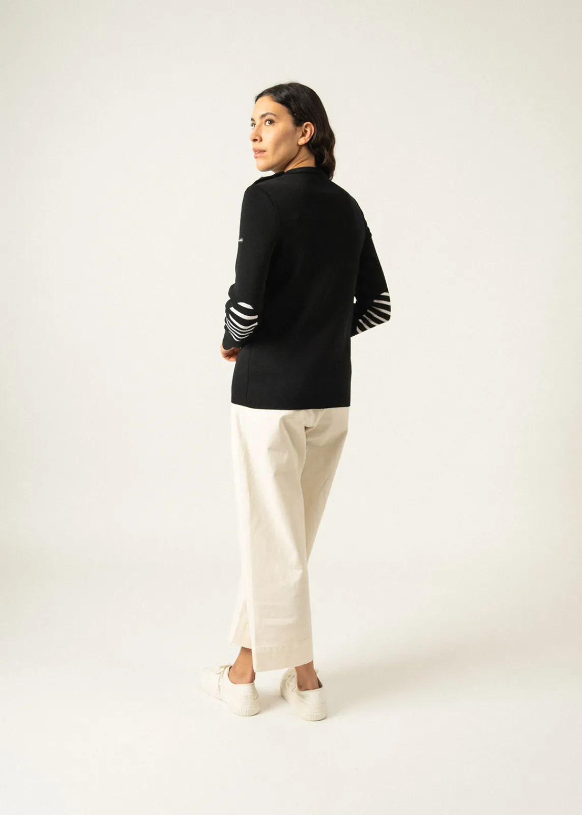 Saint James Sailor Jumpers|Sailor Jumpers*Bregançon plain sailor jumper Noir