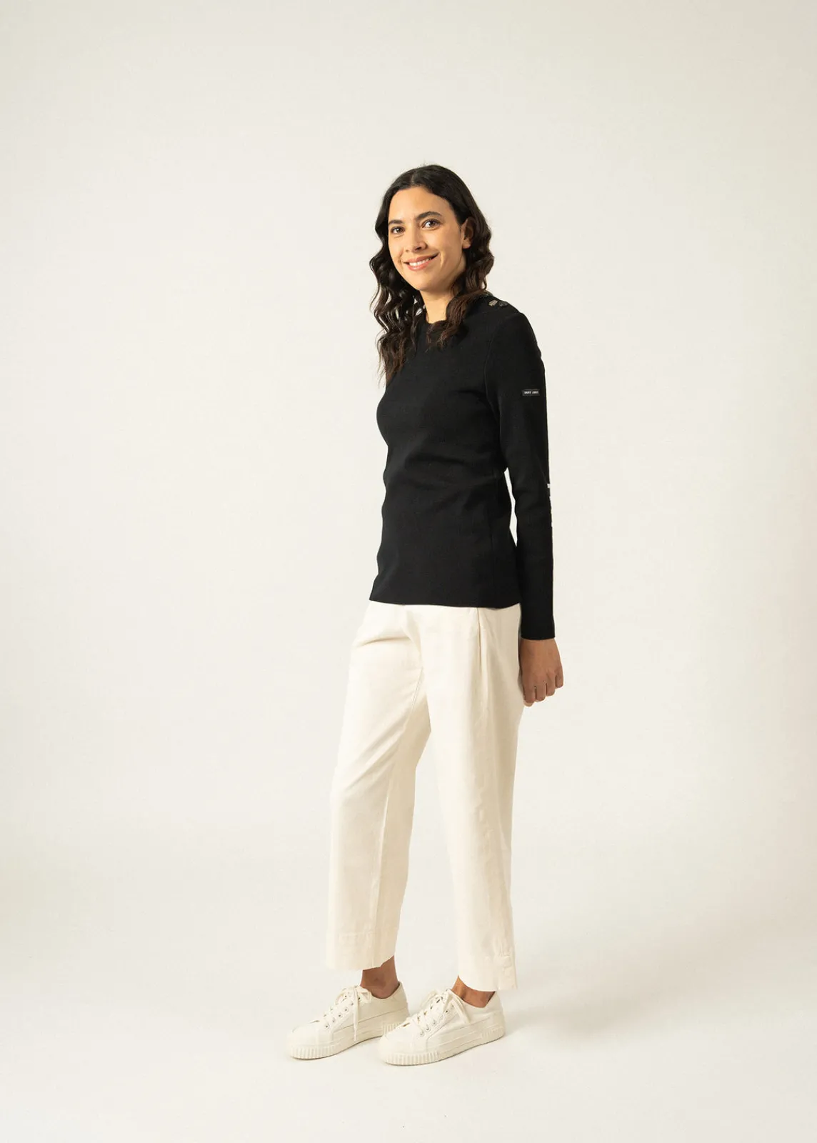 Saint James Sailor Jumpers|Sailor Jumpers*Bregançon plain sailor jumper Noir