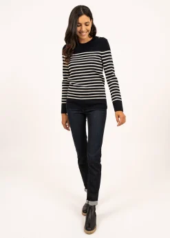 Saint James Sailor Jumpers|Sailor Jumpers*Bregançon striped sailor jumper Navy/ecume