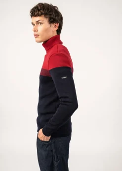 Saint James Jumpers & Cardigans*Bretagne Roulé sailor jumper Marine/persan