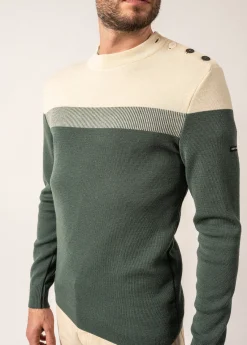 Saint James Sailor Jumpers|Sailor Jumpers*Bretagne sailor jumper Vegetal/ecru