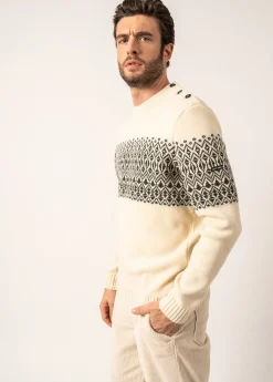 Saint James Sailor Jumpers|Sailor Jumpers*Cancale Escapade Sailor Jumper Ecume/vegetal