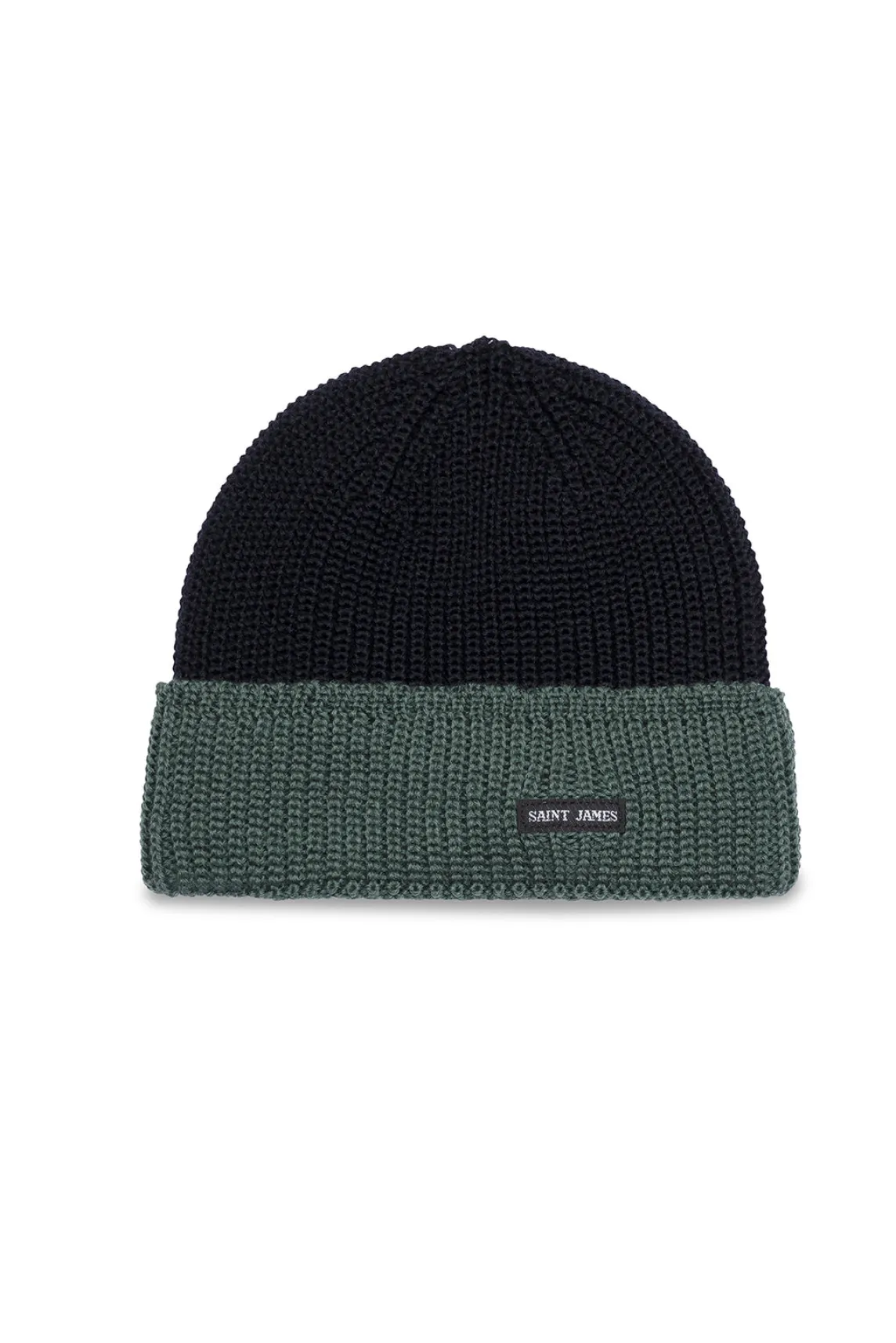 Saint James Hats & Beanies*Canot Two-tone Wool Beanie Navy/vegetal