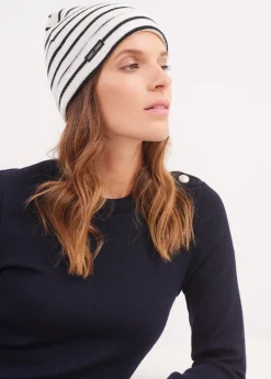 Saint James Accessories*Cartier striped sailor hat Ecume/navy