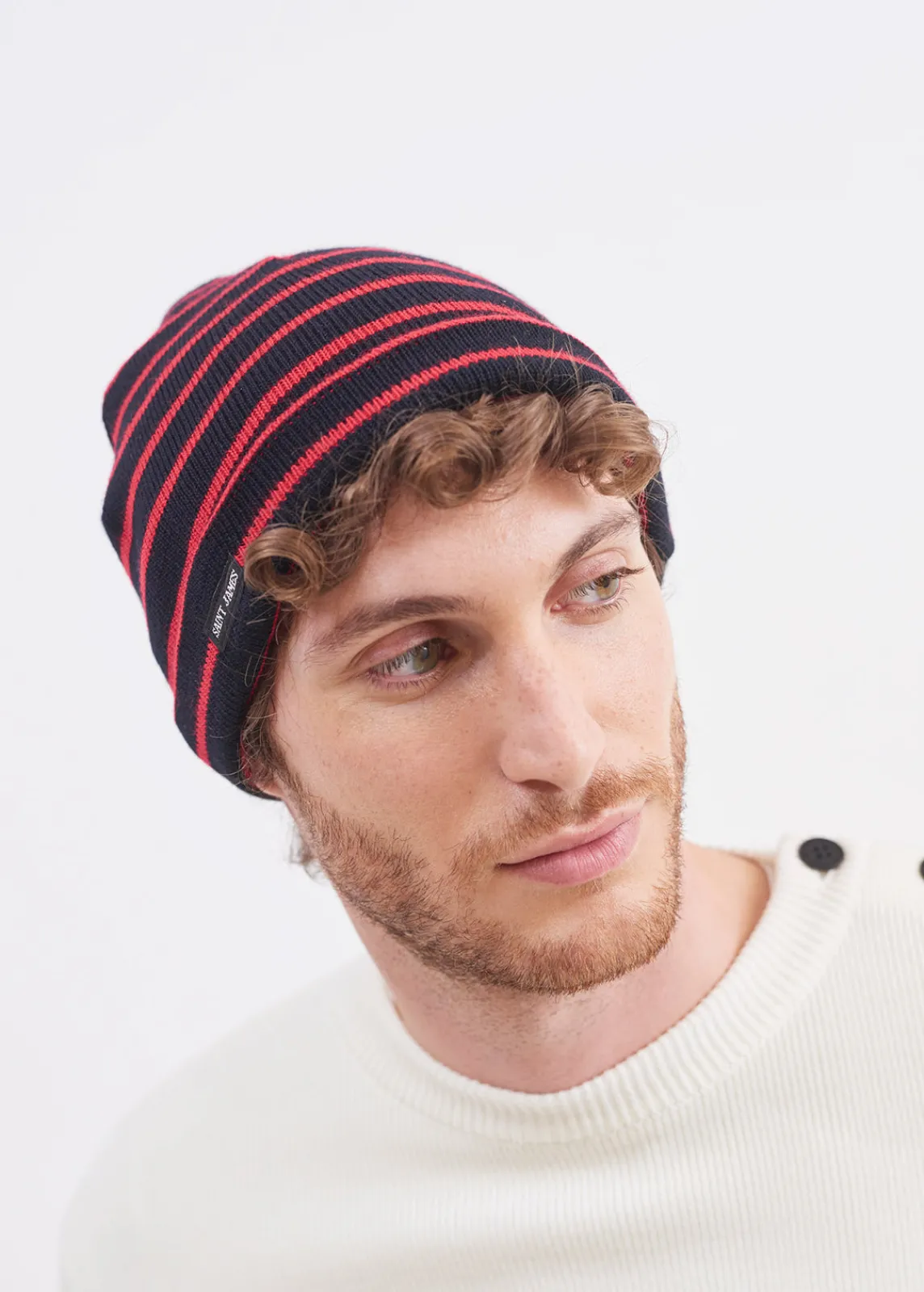 Saint James Accessories*Cartier striped sailor hat Navy/tulipe