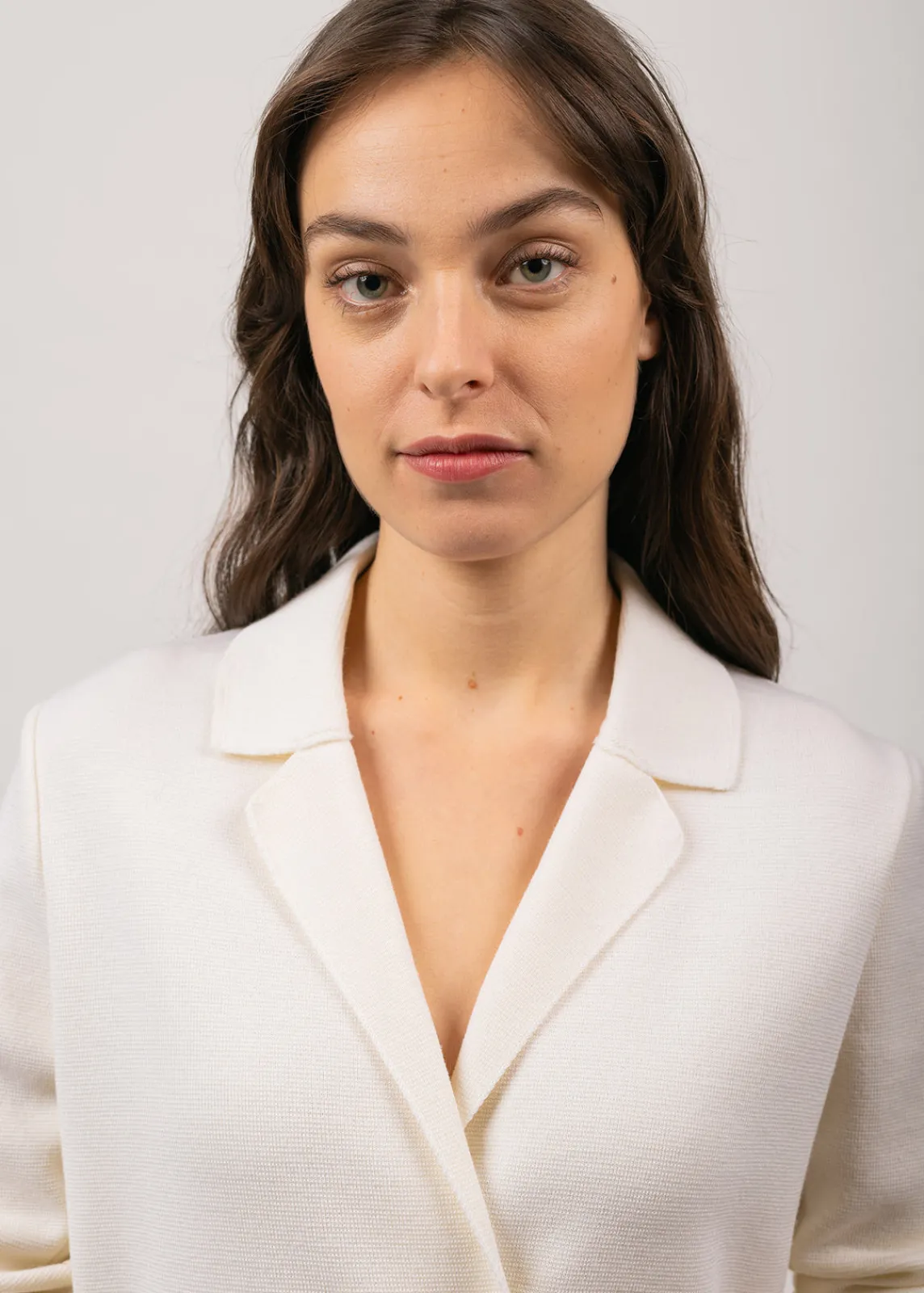 Saint James Jumpers, Cardigans, Jackets*Charente wool blazer Blanc