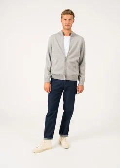 Saint James Jumpers & Cardigans*Colorado zipped cardigan Gris/navy