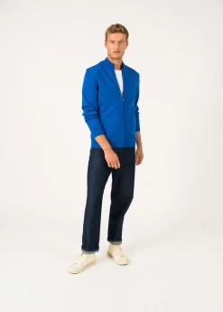 Saint James Jumpers & Cardigans*Colorado zipped cardigan Gitane/navy