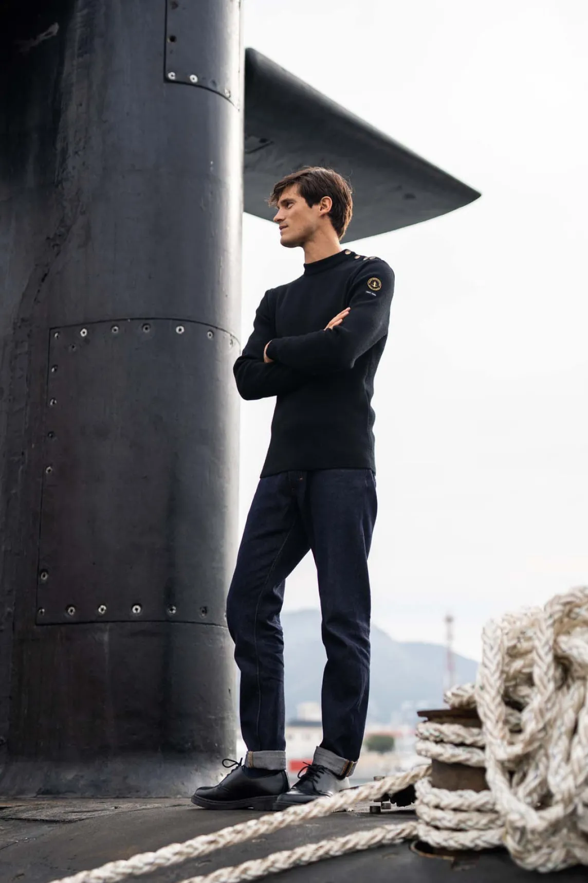 Saint James Sailor Jumpers|Sailor Jumpers*Compas plain sailor jumper Noir