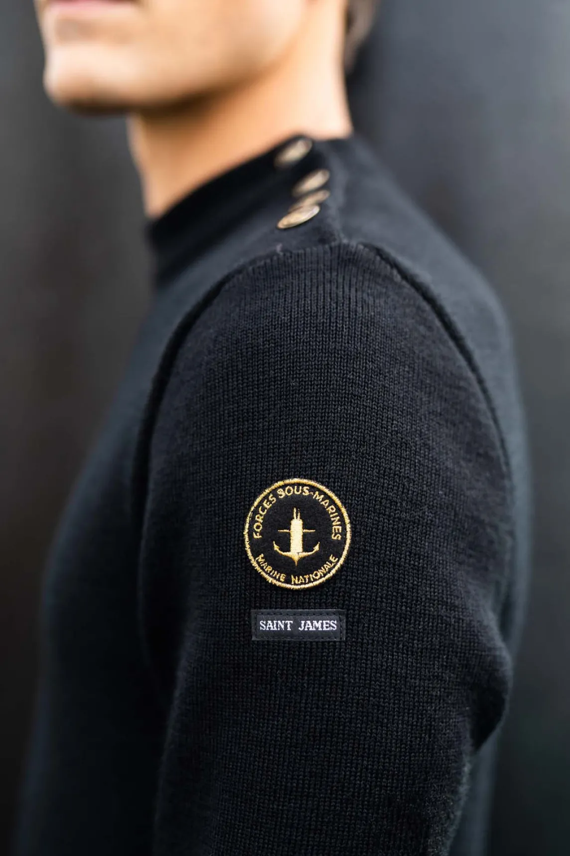 Saint James Sailor Jumpers|Sailor Jumpers*Compas plain sailor jumper Noir