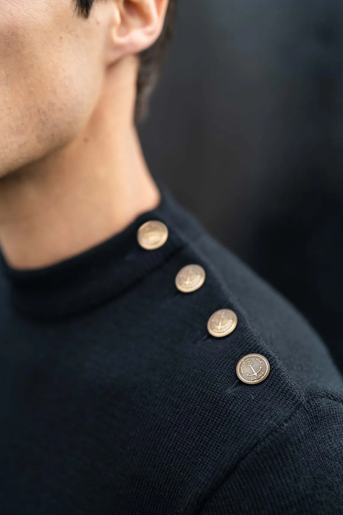 Saint James Sailor Jumpers|Sailor Jumpers*Compas plain sailor jumper Noir