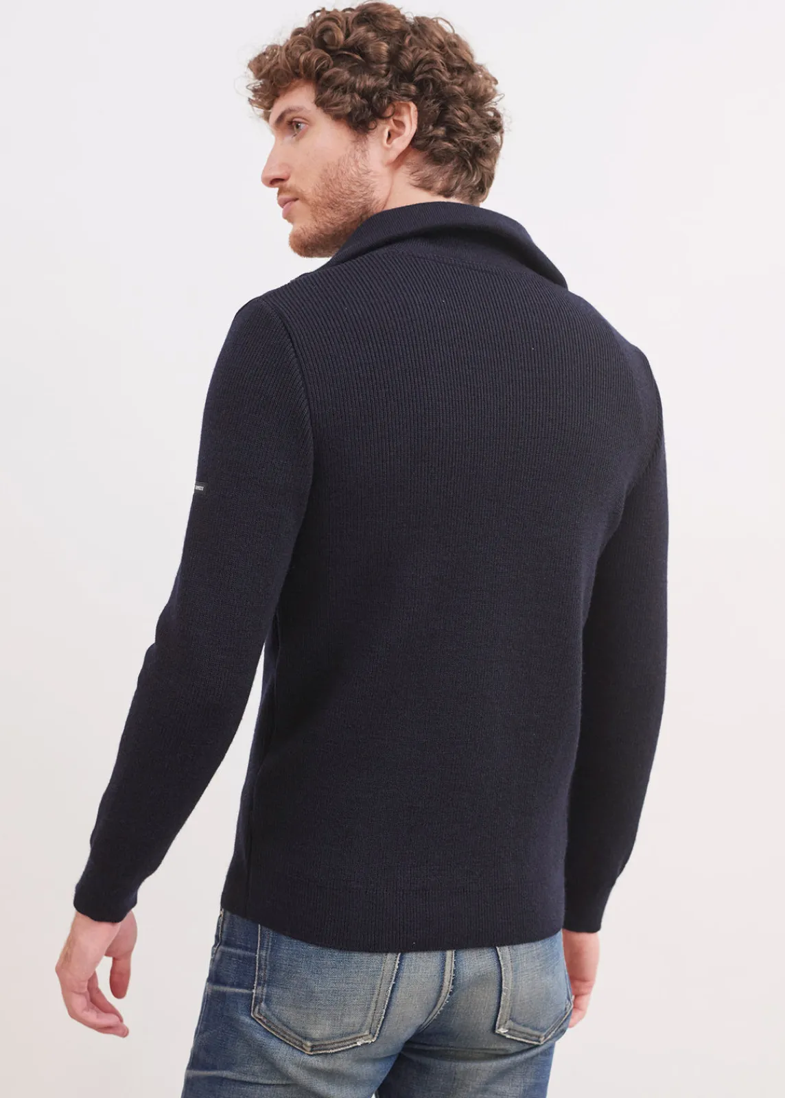 Saint James Jumpers & Cardigans*Cotentin trucker-style neck jumper Navy