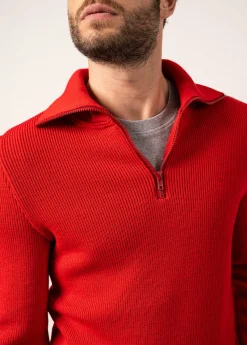 Saint James Jumpers & Cardigans*Cotentin trucker-style neck jumper Rouge