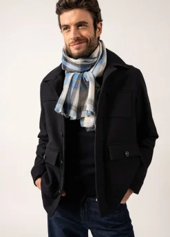 Saint James Scarves*Cotton and Wool Scarf Oxygene/ecume