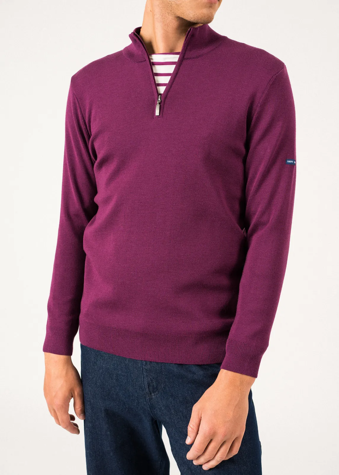 Saint James Jumpers & Cardigans*Crossley jumper Prune/navy