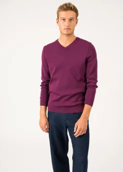 Saint James Jumpers & Cardigans*Cuirassé V neck jumper Prune