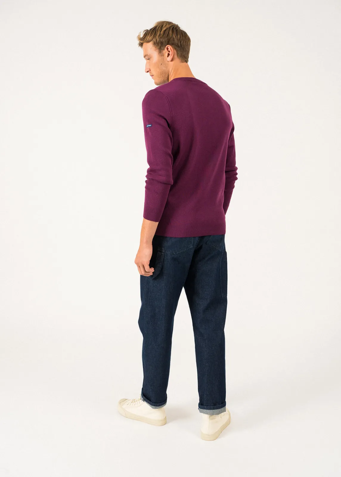 Saint James Jumpers & Cardigans*Cuirassé V neck jumper Prune