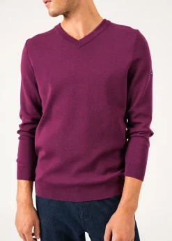Saint James Jumpers & Cardigans*Cuirassé V neck jumper Prune