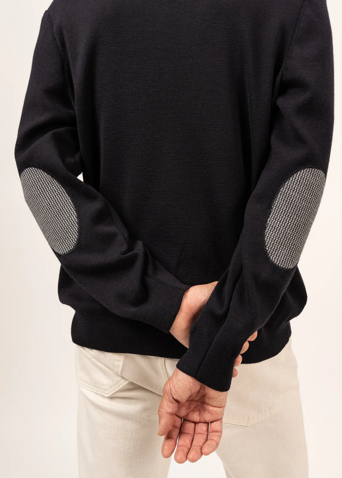 Saint James Jumpers & Cardigans*Cuirassé V neck jumper Navy/perlechine