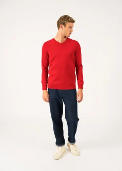 Saint James Jumpers & Cardigans*Cuirassé V neck jumper Rouge