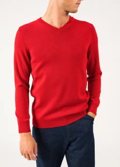 Saint James Jumpers & Cardigans*Cuirassé V neck jumper Rouge