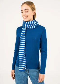 Saint James Scarves*Duguay striped scarf Gitane/ecume