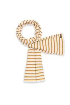 Saint James Accessories*Duguay striped scarf Ecume/ambre