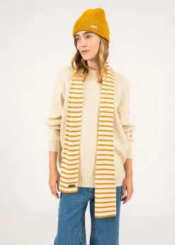 Saint James Accessories*Duguay striped scarf Ecume/ambre