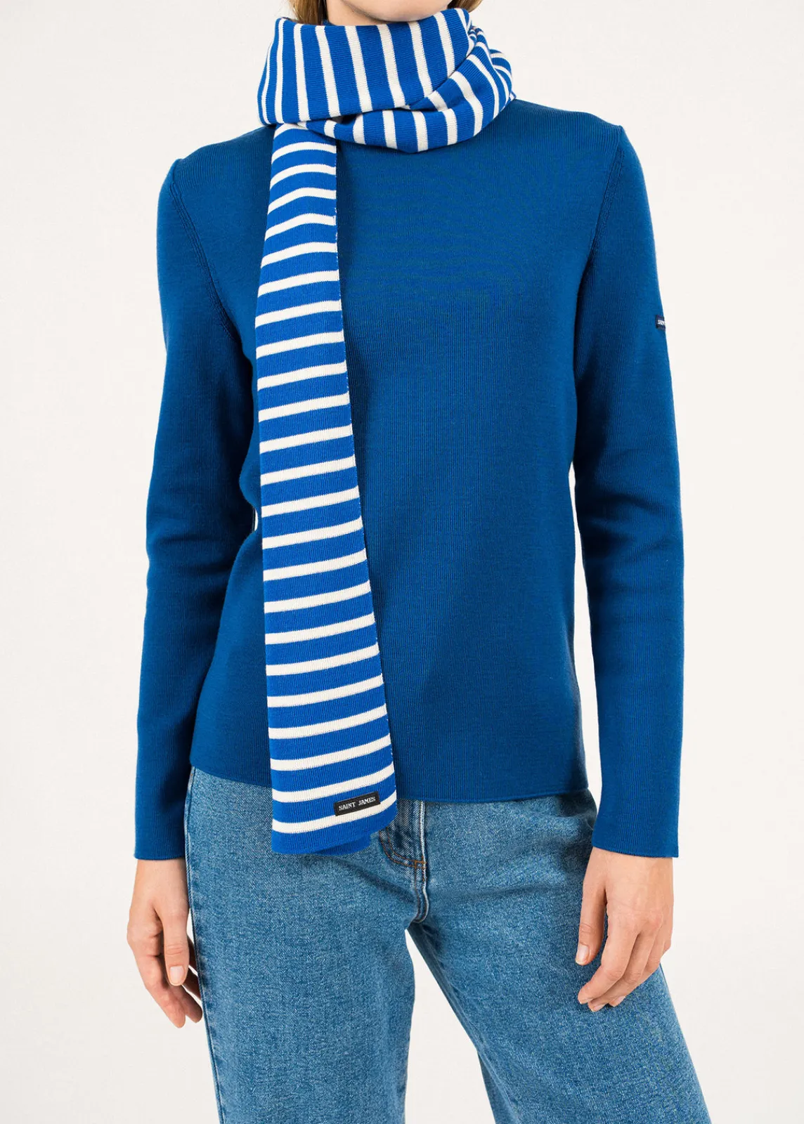Saint James Accessories*Duguay striped scarf Gitane/ecume