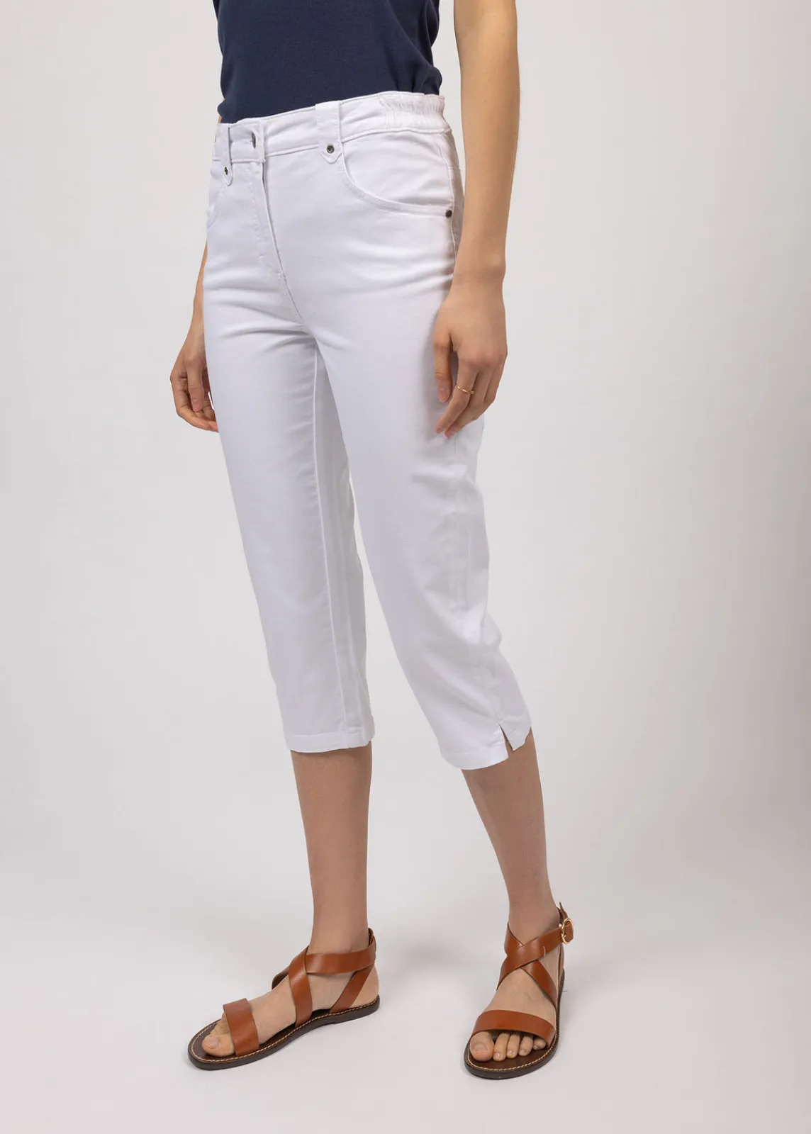 Saint James Trousers & Shorts*Elodie three quarters pants Blanc