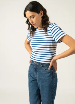Saint James Sailor Striped Shirts*Etrille short sleeve striped sailor shirt Neige/gitane