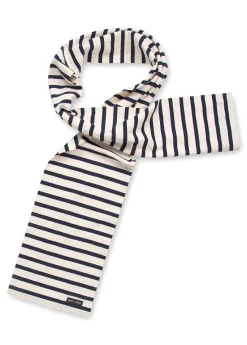 Saint James Accessories|Accessories*Eve striped scarf Ecru/marine