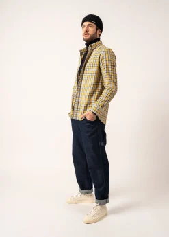 Saint James Shirts*Florent Checked Shirt Ambre/vegetal
