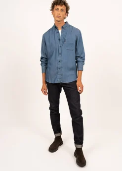 Saint James Shirts*Frederic long sleeve shirt Chambray